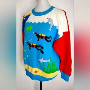 VINTAGE COTTON SCUBA DIVERS SWEATER